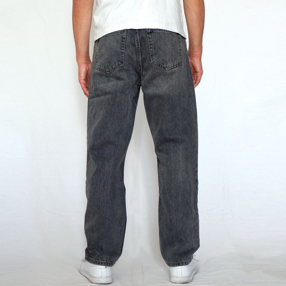 DR DENIM ドクターデニム DASH Relaxed Straight Mid Grey Used リラックス ストレート