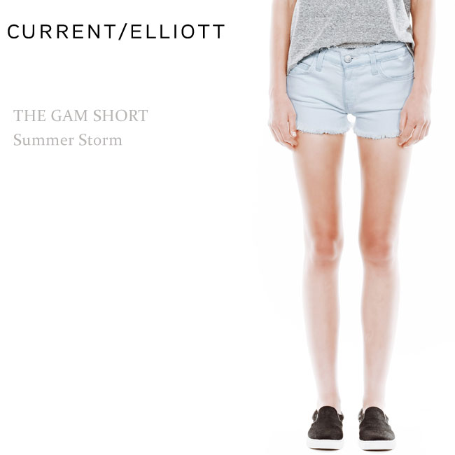Current Elliott（カレントエリオット） THE GAM SHORT Summer Storm デニムショートパンツ