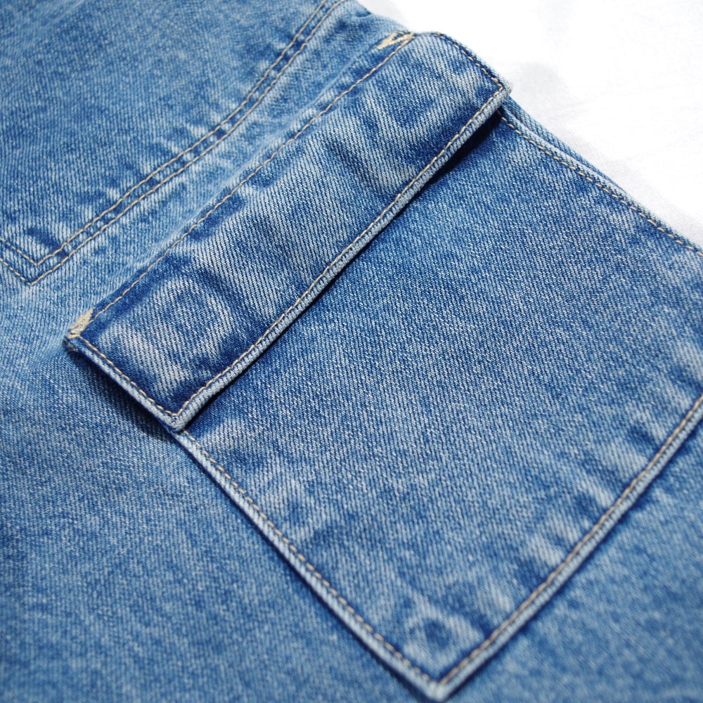 Abrand Jeans エイブランド 99 BAGGY CARGO TIANNA Low Rise Relax Straight Mid Vinateg Blue