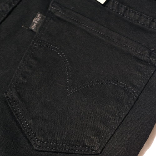 Levi's (リーバイス) 711 SKINNY Soft Black ブラックスキニー