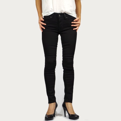 Levi's (リーバイス) 711 SKINNY Soft Black ブラックスキニー
