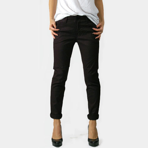 Raven Denim（レーベンデニム） EVERLY Drop-Rise Cropped Chino Jett Black クロップドチノブラックパンツ