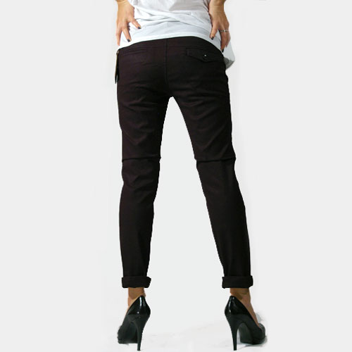 Raven Denim（レーベンデニム） EVERLY Drop-Rise Cropped Chino Jett Black クロップドチノブラックパンツ