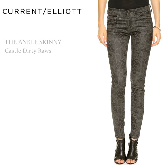 Current Elliott（カレントエリオット） THE ANKLE Skinny Castle Dirty Paws スキニーパンツ