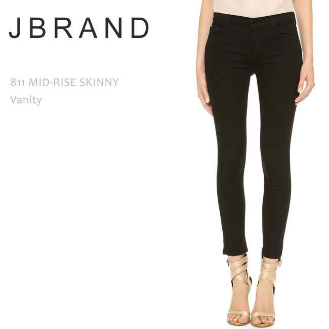 J Brand（ジェイブランド・ジェーブランド）811 PHOTO READY MID-RISE SKINNY LEG Vanity ブラックスキニー