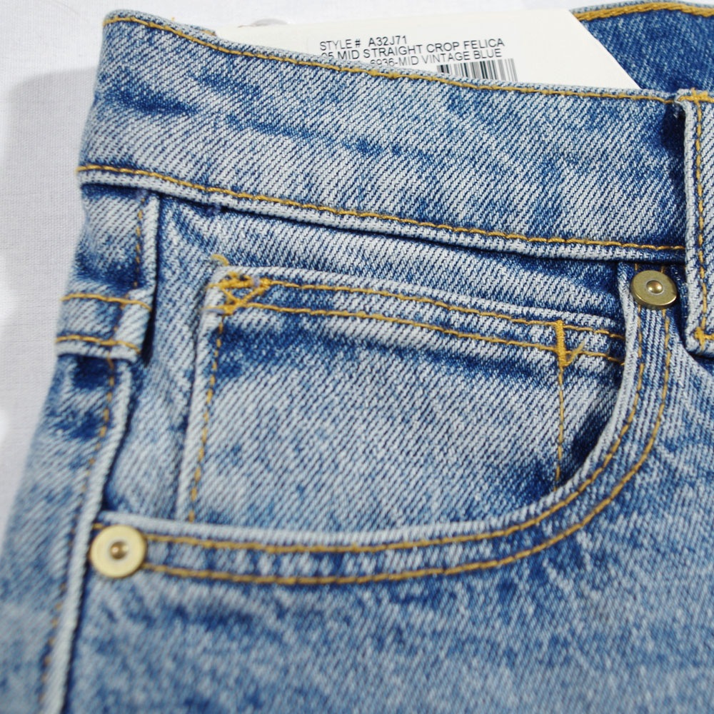 Abrand Jeans エイブランド A '95 MID STRAIGHT CROP FELICA Mid Vintage Blue