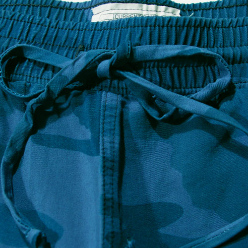 Current Elliott（カレントエリオット） THE DRAWSTRING LOUNGE TROUSER Blue Camo リラックスパンツ