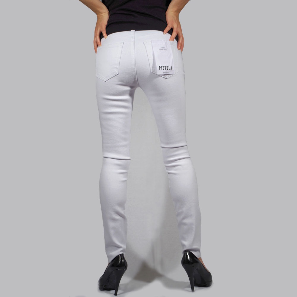 Pistola Denim （ピストラデニム） AUDREY MID RISE SKINNY Aspen ホワイトスキニーデニム