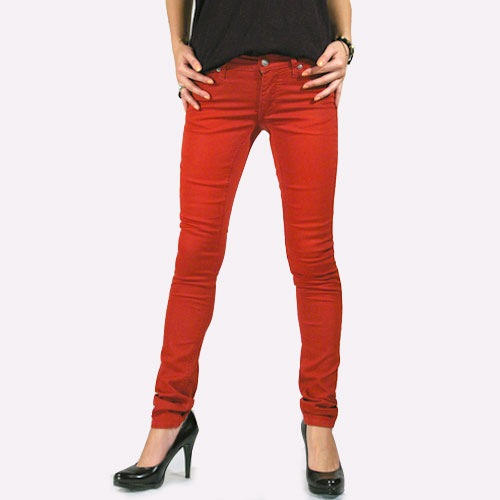 Cheap Monday（チープマンデー） SLIM Low-Rise Skinny Rocking Red スキニーデニム