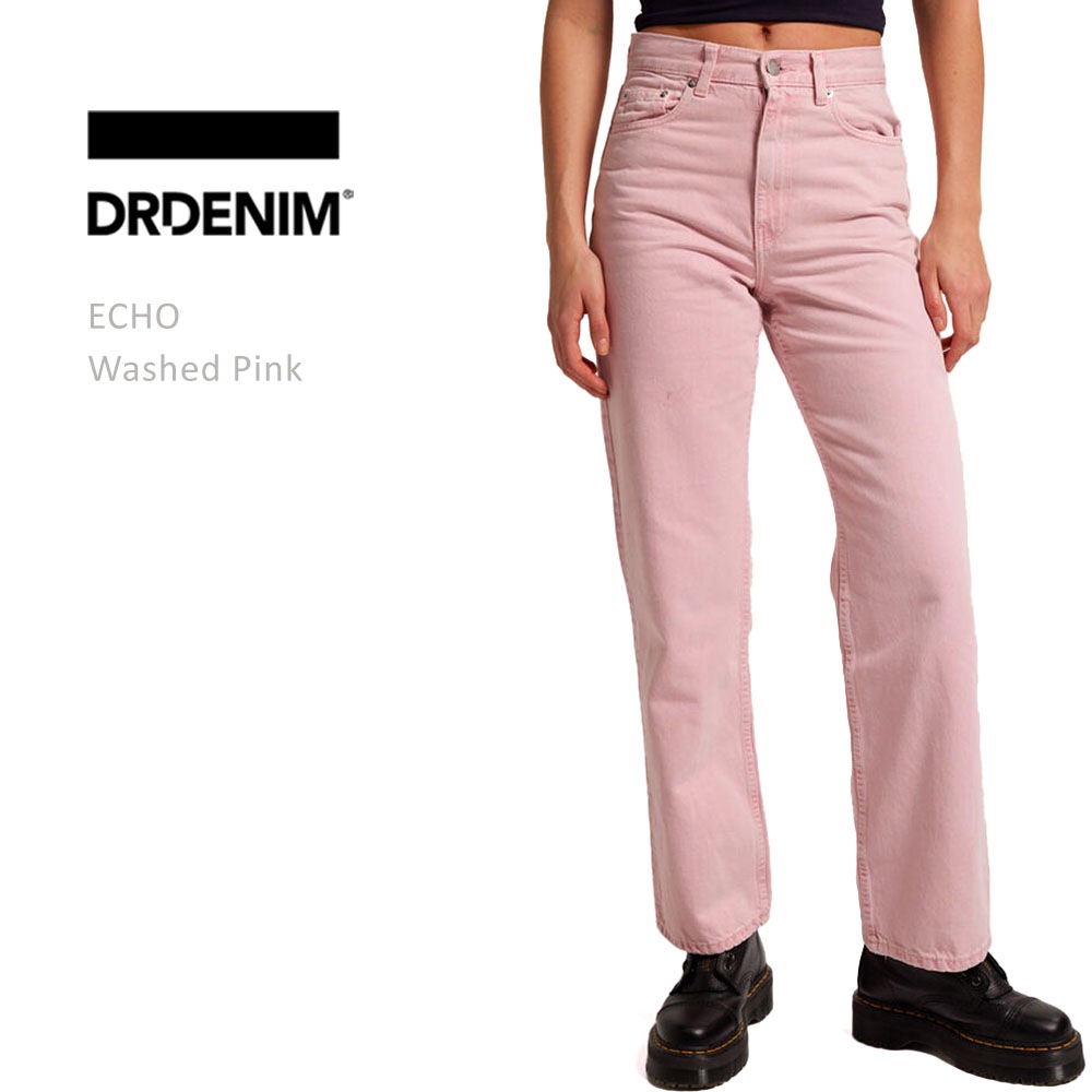 DR DENIM(ドクターデニム) ECHO Sky High Wide Leg Washed Pink ピンク ワイドデニム