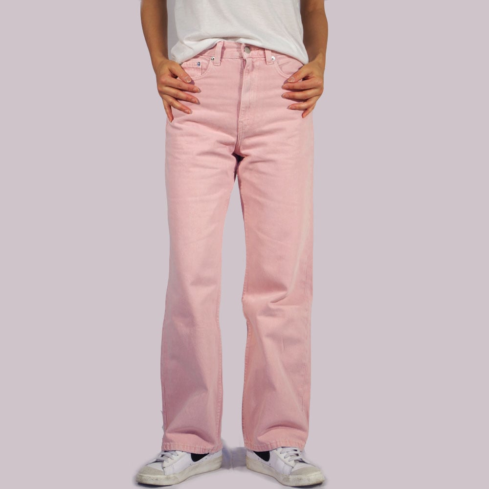 DR DENIM(ドクターデニム) ECHO Sky High Wide Leg Washed Pink ピンク ワイドデニム