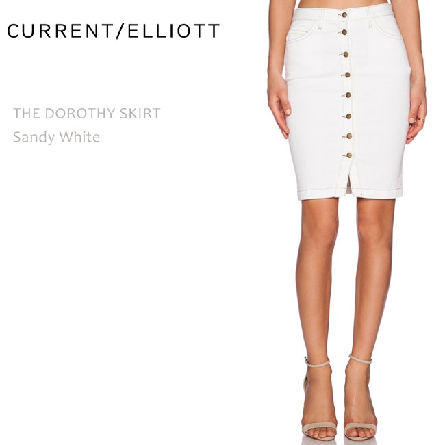 Current Elliott（カレントエリオット） THE DOROTHY Sandy White デニムスカート