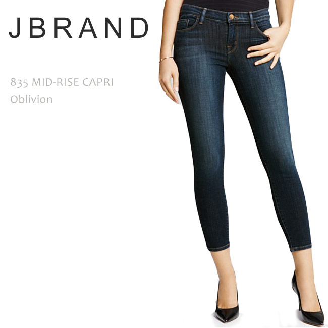 J Brand（ジェイブランド・ジェーブランド） 835 MID RISE CAPRI Oblivion スキニーデニム