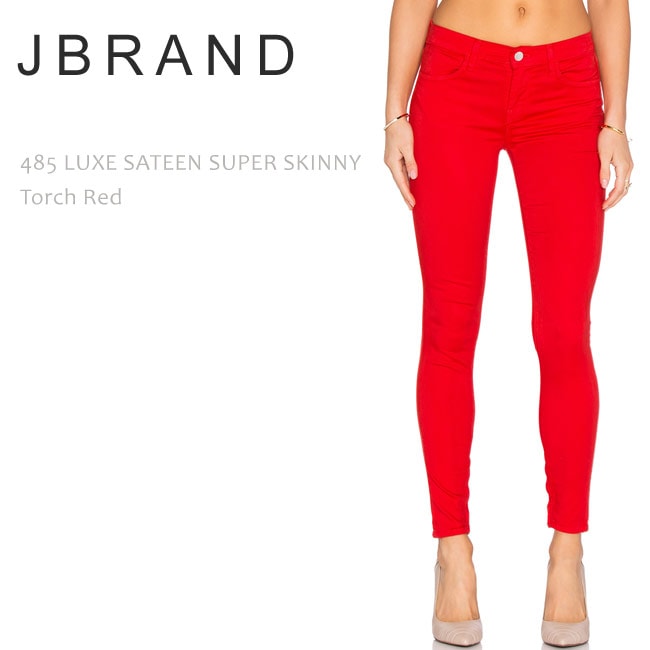 J Brand（ジェイブランド・ジェーブランド）485 MID RISE SUPER SKINNY Torch Red スキニーパンツ