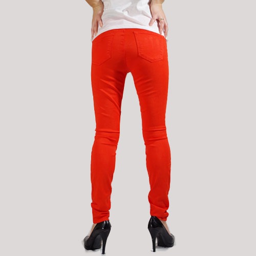 J Brand（ジェイブランド・ジェーブランド）485 MID RISE SUPER SKINNY Torch Red スキニーパンツ