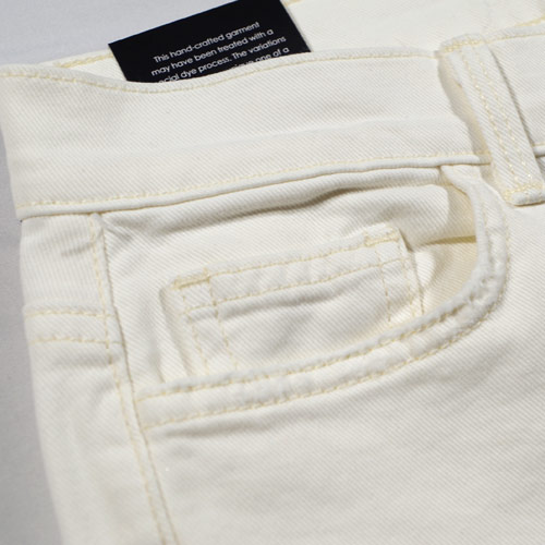 Siwy(シィーウィー) LAUREN MID RISE CROP SKINNY Double Cream スキニーデニム