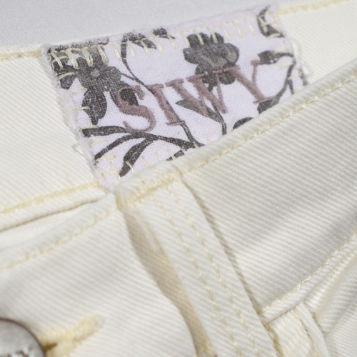Siwy(シィーウィー) LAUREN MID RISE CROP SKINNY Double Cream スキニーデニム