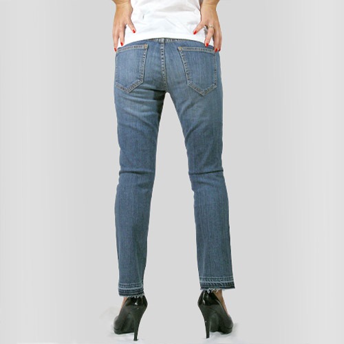 Current Elliott（カレントエリオット） THE CROPPED STRAIGHT Propeller w/Released Hem ストレートデニム