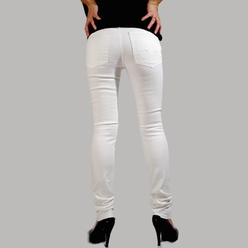 Cheap Monday（チープマンデー） TIGHT MID RISE SLIM SKINNY White Fusion ホワイトスキニーデニム