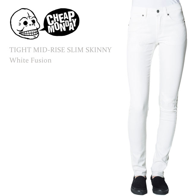 Cheap Monday(チープマンデー) TIGHT MID RISE SLIM SKINNY White Fusion ホワイトスキニーデニム