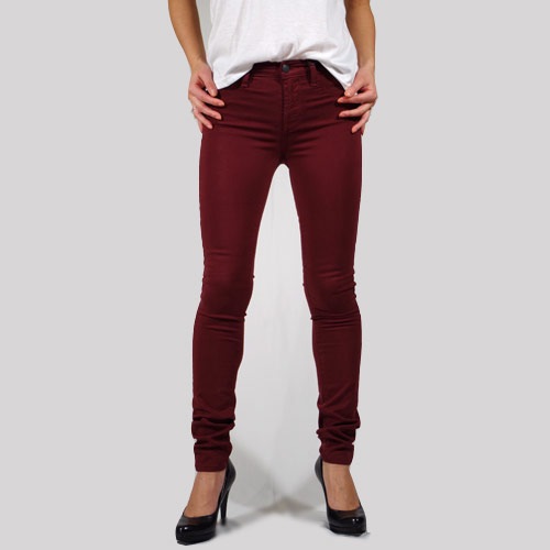 J Brand（ジェイブランド・ジェーブランド）485 MID-RISE SUPER SKINNY Oxblood スキニーパンツ