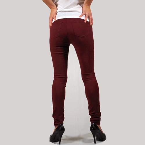 J Brand（ジェイブランド・ジェーブランド）485 MID-RISE SUPER SKINNY Oxblood スキニーパンツ