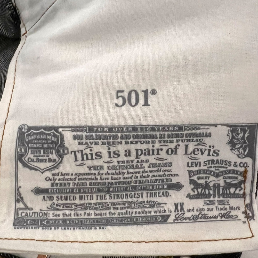 Levi's（リーバイス） 501 ORIGINAL SHRINK-TO-FIT Black ストレートデニム