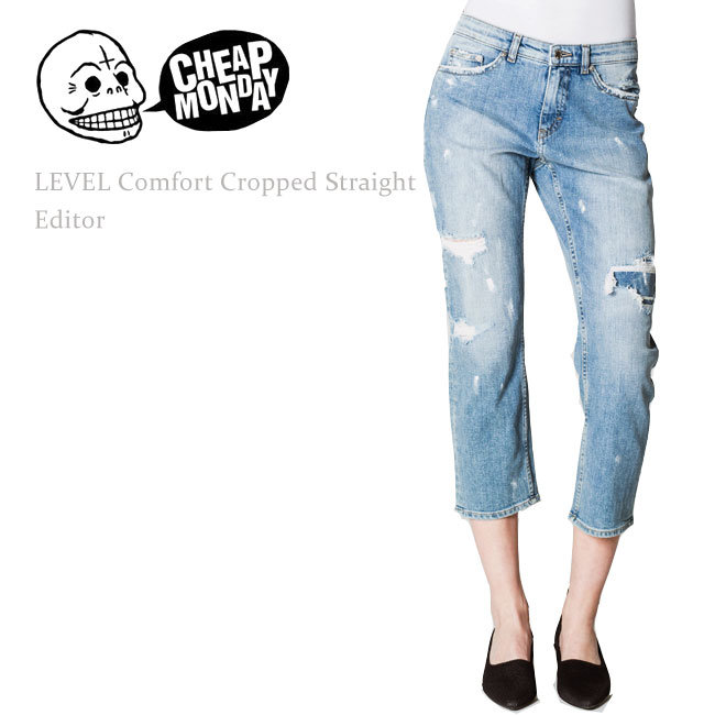 Cheap Monday（チープマンデー） LEVEL COMFORT CROPPED STRAIGHT Editor ストレートデニム