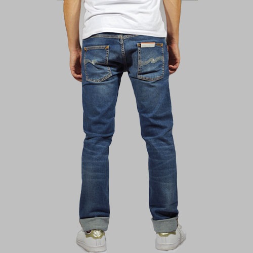 NUDIE JEANS（ヌーディー ジーンズ） THIN FINN Mid Blue Ecru