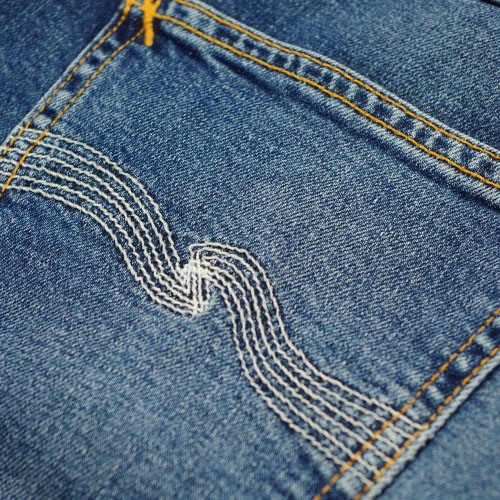 NUDIE JEANS（ヌーディー ジーンズ） THIN FINN Mid Blue Ecru 
