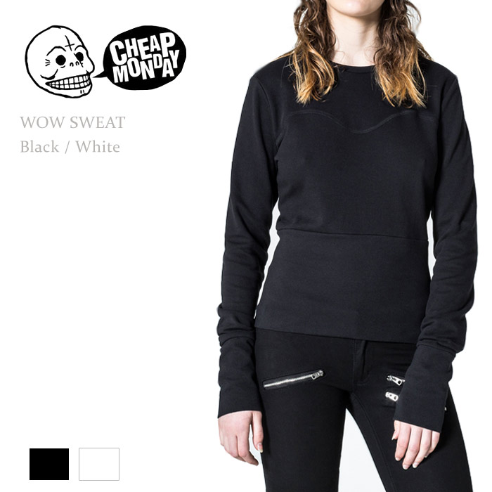 Cheap Monday（チープマンデー） WOW SWEAT Black/White スウェット