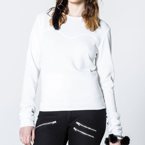 Cheap Monday（チープマンデー） WOW SWEAT Black/White スウェット