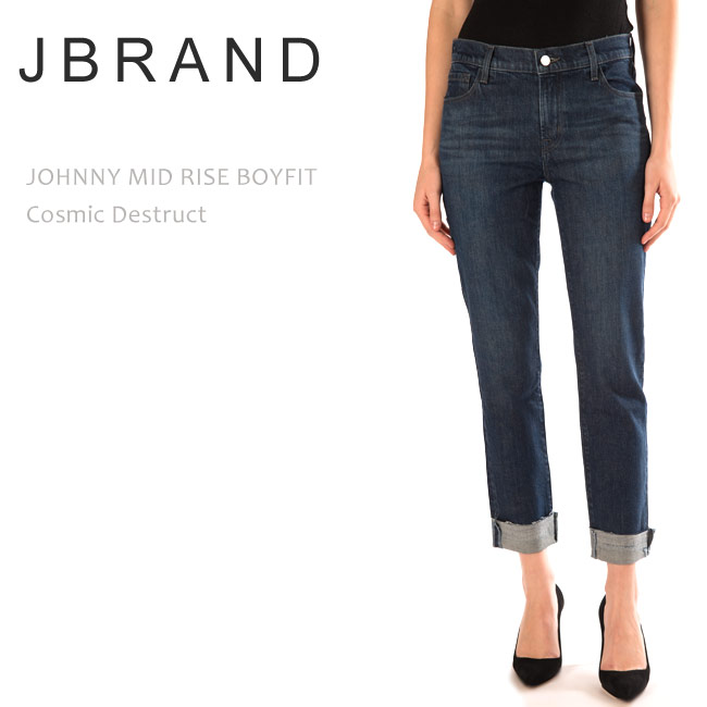 J Brand （ジェイブランド・ジェーブランド） JOHNNY MID RISE BOY FIT Cosmic Destruct ボーイフレンドデニム