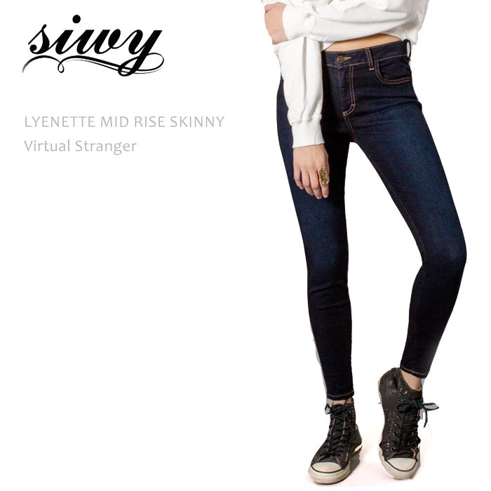 Siwy(シィーウィー) LYNETTE MID RISE SKINNY Virtual Stranger スキニーデニム