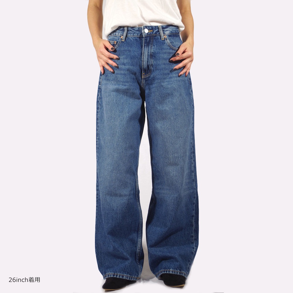 DR DENIM ドクターデニム DONNA Sky High Wide Straight Stream Mid Used ワイドデニム