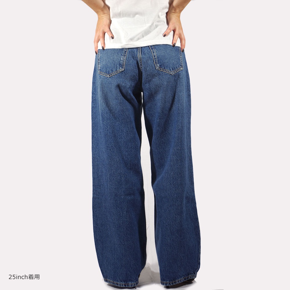 DR DENIM ドクターデニム DONNA Sky High Wide Straight Stream Mid Used ワイドデニム