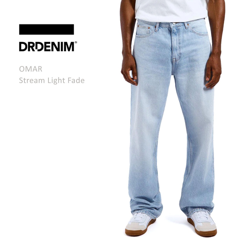 DR DENIM ドクターデニム OMAR Wide Straight Stream Light Fade ワイドストレート