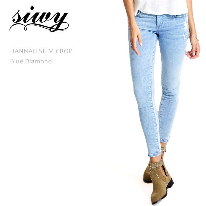 Siwy（シィーウィー） HANNAH SLIM CROP Blue Diamond スキニーデニム