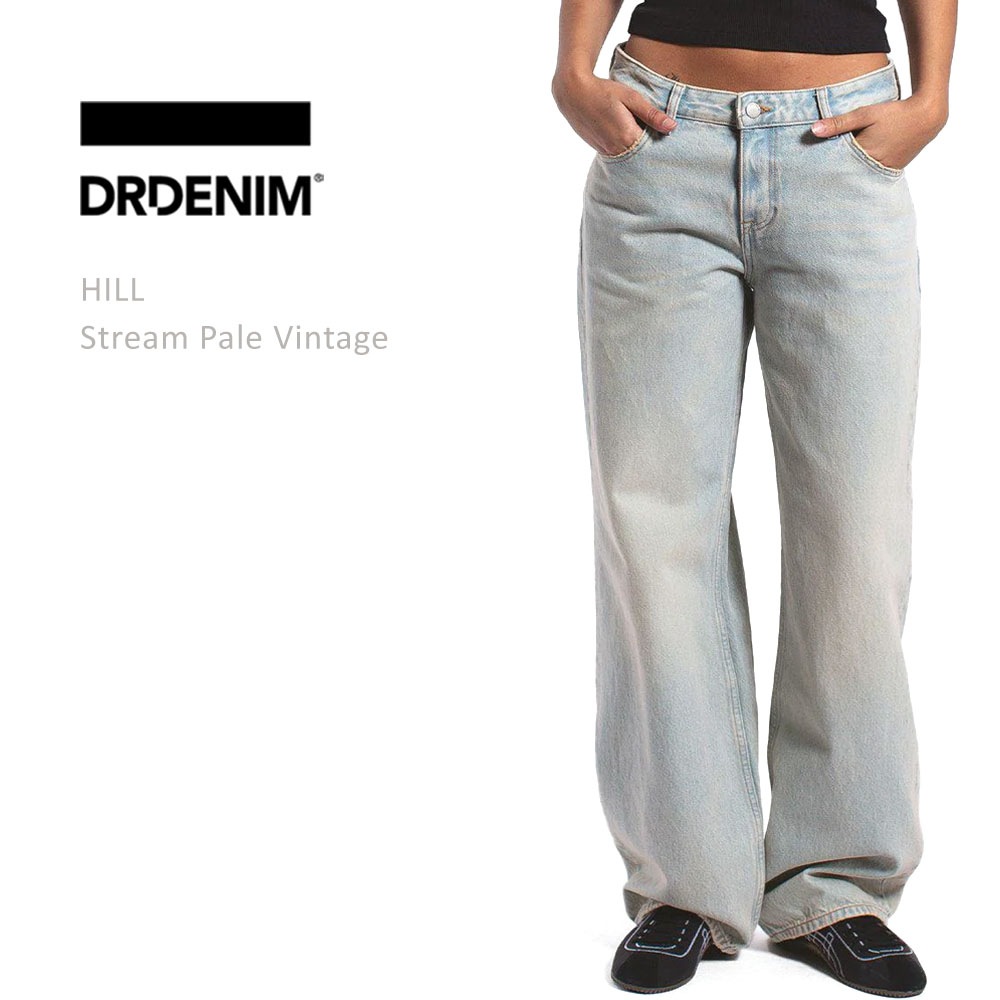 DR DENIM （ドクターデニム） HILL Low Rise Relaxed Wide Straight Stream Pale Vintage リラックスワイドストレート