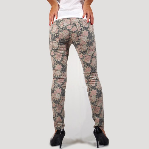 Current Elliott（カレントエリオット） THE STILETTO Phoenix Floral スキニーデニム