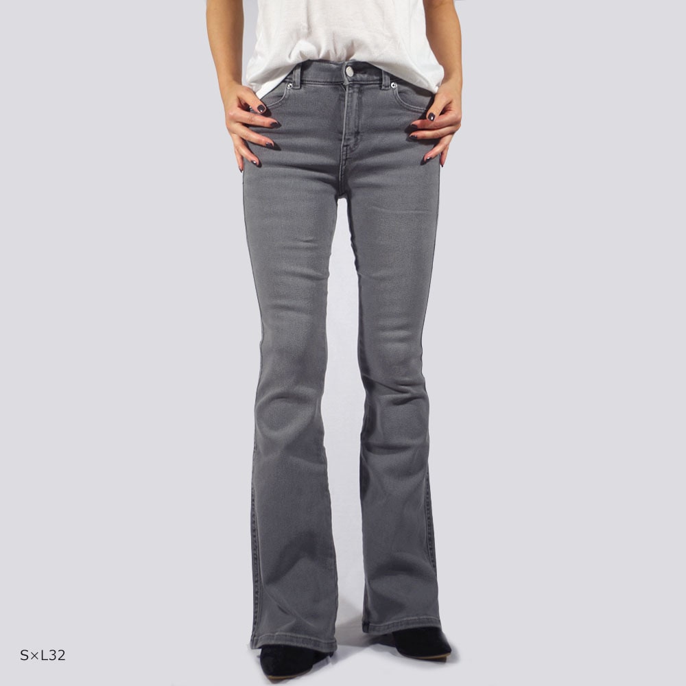 DR DENIM ドクターデニム LEXY Bootcut Washed Light Grey Used ブーツカット