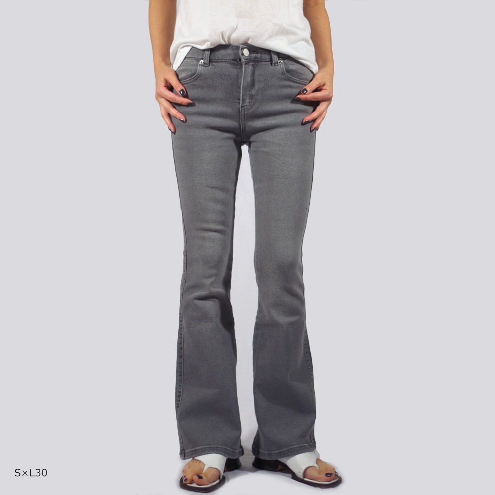 DR DENIM ドクターデニム LEXY Bootcut Washed Light Grey Used ブーツカット