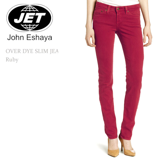 JET(ジェット) Over Dye Slim Jean Ruby カラーデニム
