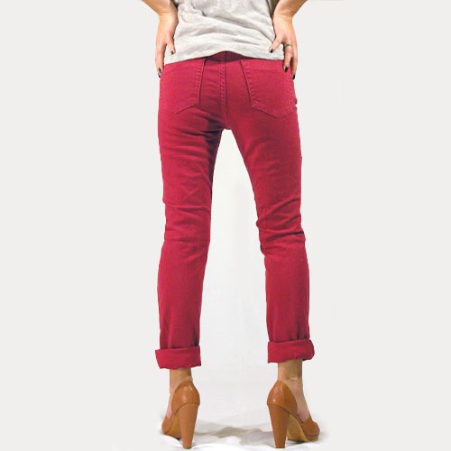 JET(ジェット) Over Dye Slim Jean Ruby カラーデニム