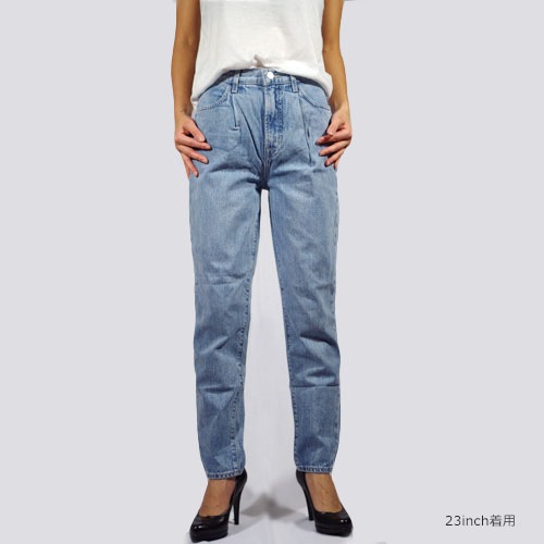 J Brand (ジェイブランド・ジェーブランド) PLEATED PEG HIGH-RISE TAPERED Blissed ハイウエストデニム