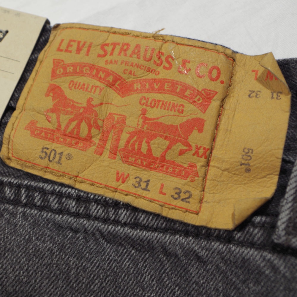 Levi's (リーバイス) 501 ORIGINAL Black Worn In ヴィンテージブラックストレート