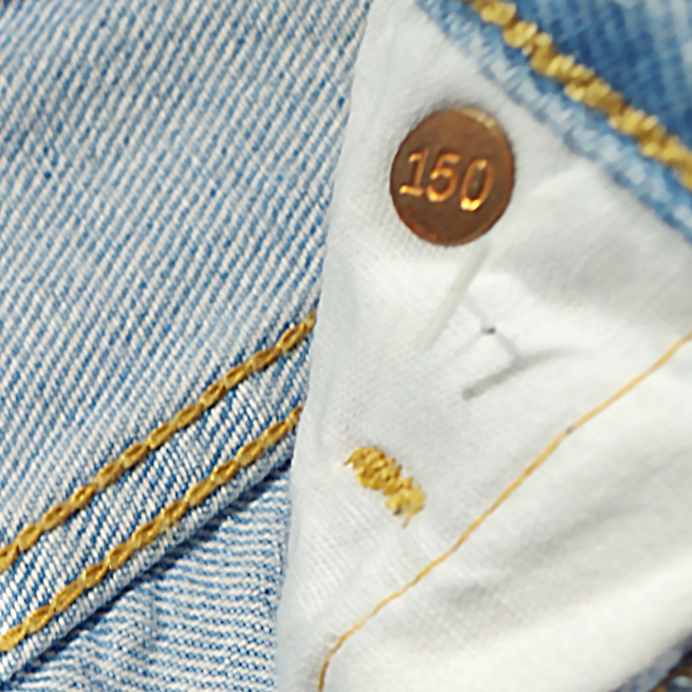 Levi's （リーバイス） 「150th Anniversary」 501 ORIGINAL Light indigo Destructed ダメージストレート