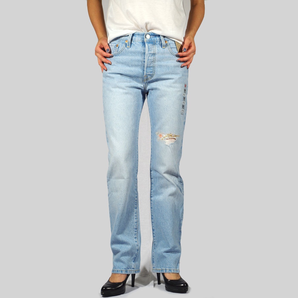 Levi's （リーバイス） 「150th Anniversary」 501 ORIGINAL Light indigo Destructed ダメージストレート