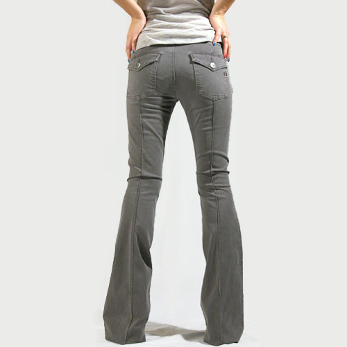 Habitual（ハビチュアル） HARLOW Trouser Flare Grey フレアーデニム