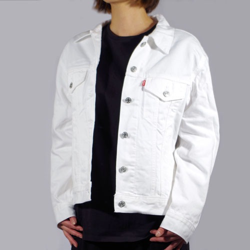Levi's （リーバイス） EX-BOYFRIEND TRUCKER Frozen Trucker デニムジャケット